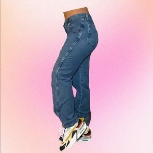 Rustler Straight Jeans, Blue Wash